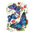 42-03 В020 Набор для вышивания 'Чудесная игла' 'Синие бабочки', 15*18 см