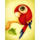 АЖ-360 Картина стразами 'Алмазная живопись' 'Красный попугай', 25*30 см